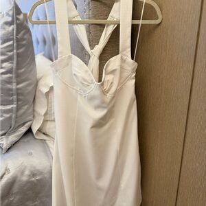 Elegant Cream Halter Dress